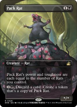 【ENG】【Foil】■ボーダーレス■《群れネズミ/Pack Rat》[RVR]