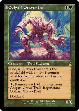 【ENG】【Foil】■旧枠■《ゴルガリの墓トロール/Golgari Grave-Troll》[RVR]