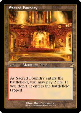 【ENG】【Foil】■旧枠■《聖なる鋳造所/Sacred Foundry》[RVR]