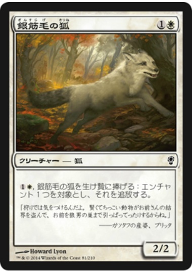 【JPN】【Foil】《銀筋毛の狐/Silverchase Fox》[CNS]