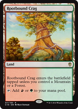 【ENG】《根縛りの岩山/Rootbound Crag》[C16]