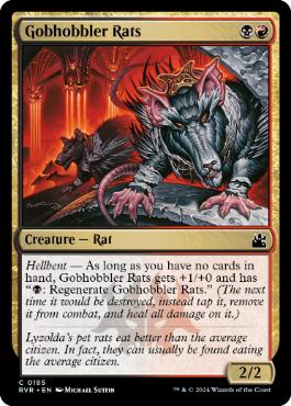 【ENG】【Foil】《粘液絡みの鼠/Gobhobbler Rats》[RVR]