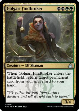 【ENG】【Foil】《ゴルガリの拾売人/Golgari Findbroker》[RVR]