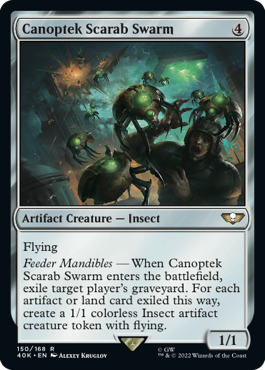 【ENG】【Foil】■サージ■《カノプテック・スカラベ・スウォーム/Canoptek Scarab Swarm》[40K]