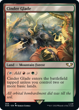 【ENG】【Foil】■サージ■《燃えがらの林間地/Cinder Glade》[40K]
