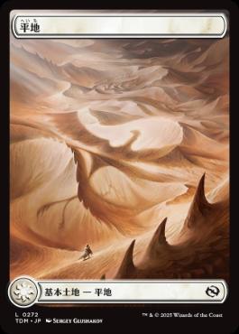 【JPN】【Foil】■ボーダーレス■《平地/Plains》(272)[TDM]
