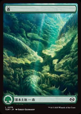 【JPN】【Foil】■ボーダーレス■《森/Forest》(276)[TDM]