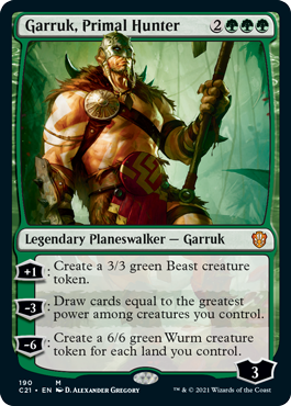 【ENG】《原初の狩人、ガラク/Garruk, Primal Hunter》[C21]