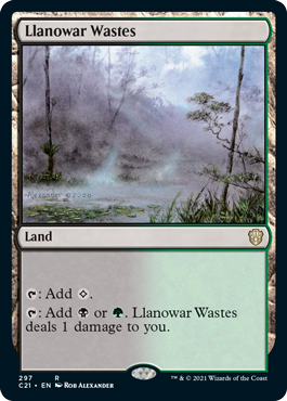 【ENG】《ラノワールの荒原/Llanowar Wastes》[C21]