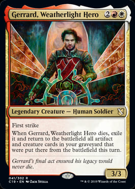 【ENG】《ウェザーライトの英雄、ジェラード/Gerrard, Weatherlight Hero》[C19]