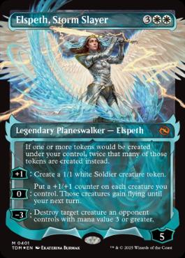 【ENG】【Foil】■ショーケース■《嵐の討伐者、エルズペス/Elspeth, Storm Slayer》[TDM]