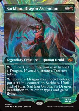 【ENG】【Foil】■ハロー■《龍へと昇る者、サルカン/Sarkhan, Dragon Ascendant》[TDM]