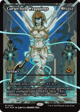 【ENG】【Foil】■ショーケース■《呪い布の包帯/Cursecloth Wrappings》[DFT]