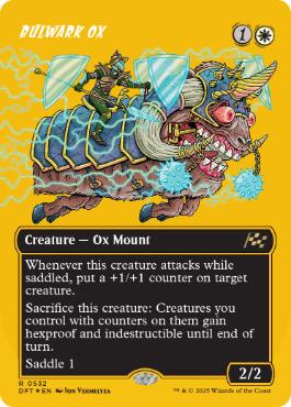 【ENG】【Foil】■FP/ボーダーレス■《防壁の雄牛/Bulwark Ox》[DFT]