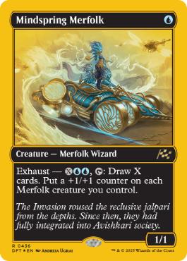 【ENG】【Foil】■FP■《思考の泉のマーフォーク/Mindspring Merfolk》[DFT]