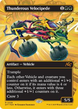 【ENG】【Foil】■FP/ボーダーレス■《轟音の速百足/Thunderous Velocipede》[DFT]