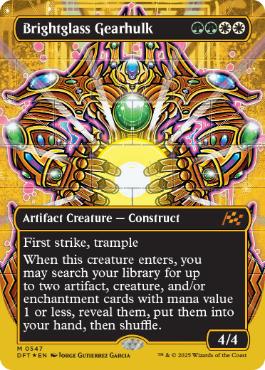 【ENG】【Foil】■FP/ボーダーレス■《輝晶の機械巨人/Brightglass Gearhulk》[DFT]
