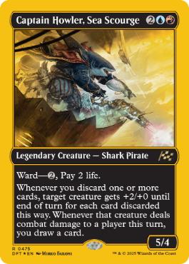 【ENG】【Foil】■FP■《海の災い魔、ハウラー船長/Captain Howler, Sea Scourge》[DFT]