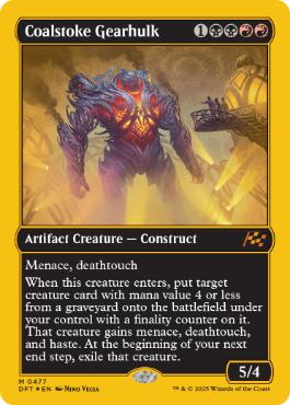 【ENG】【Foil】■FP■《焚炭の機械巨人/Coalstoke Gearhulk》[DFT]