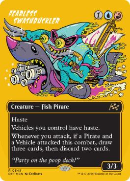 【ENG】【Foil】■FP/ボーダーレス■《不敵な剣客/Fearless Swashbuckler》[DFT]