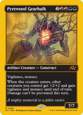 【ENG】【Foil】■FP■《葬薪の機械巨人/Pyrewood Gearhulk》[DFT]