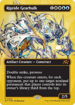 【ENG】【Foil】■FP/ボーダーレス■《激浪の機械巨人/Riptide Gearhulk》[DFT]