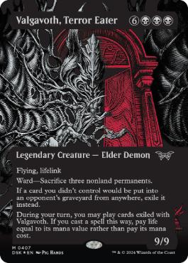 【ENG】【Foil】■テクスチャー■《恐怖を喰うもの、ヴァルガヴォス/Valgavoth, Terror Eater》[DSK]
