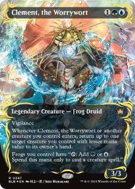 【ENG】【Foil】■レイズド■《心配潮、クレメント/Clement, the Worrywort》[BLB]