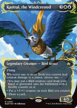 【ENG】【Foil】■レイズド■《風冠の者、ケストラル/Kastral, the Windcrested》[BLB]