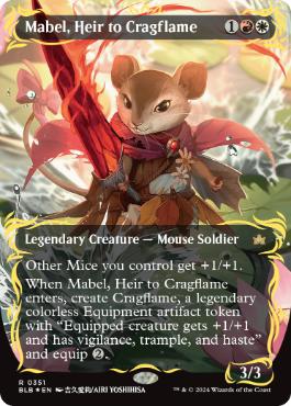 【ENG】【Foil】■レイズド■《岩山炎の後継者、メイブル/Mabel, Heir to Cragflame》[BLB]