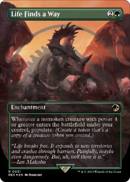 【ENG】【Foil】■ロゴ入り版■《生命は必ず道を見つける/Life Finds a Way》[REX]