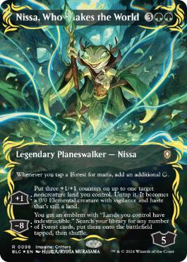 【ENG】【Foil】■レイズド■《世界を揺るがす者、ニッサ/Nissa, Who Shakes the World》[BLC]