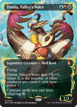 【ENG】【Foil】■レイズド■《渓間の声、ジニア/Zinnia, Valley's Voice》[BLC]