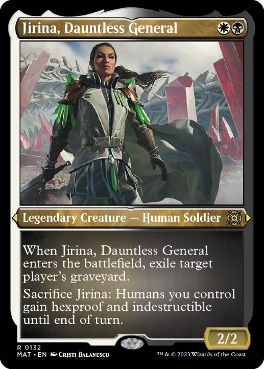【ENG】【Foil】■エッチング■《不屈の将軍、ジリーナ/Jirina, Dauntless General》[MAT]