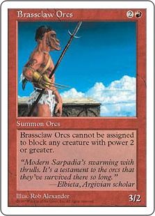 【ENG】《真鍮爪のオーク/Brassclaw Orcs》[5ED]