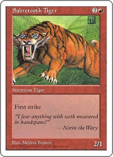 【ENG】《剣歯虎/Sabretooth Tiger》[5ED]