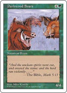 【ENG】《ダークウッドの猪/Durkwood Boars》[5ED]