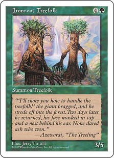【ENG】《鉄の根の樹人族/Ironroot Treefolk》[5ED]
