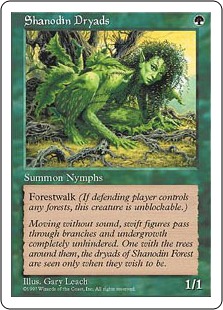【ENG】《シャノーディンのドライアド/Shanodin Dryads》[5ED]