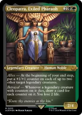 【ENG】【Foil】■エッチング■《追放されしファラオ、クレオパトラ/Cleopatra, Exiled Pharaoh》[ACR]