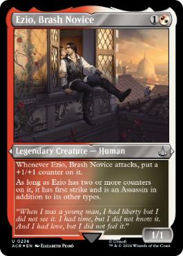 【ENG】【Foil】■エッチング■《無作法の新米、エツィオ/Ezio, Brash Novice》[ACR]