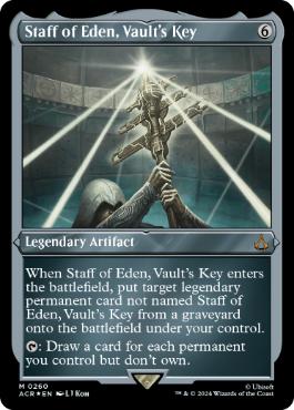 【ENG】【Foil】■エッチング■《宝物庫の鍵、エデンの杖/Staff of Eden, Vault's Key》[ACR]