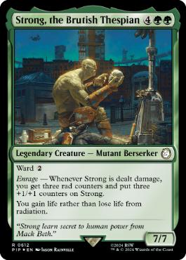 【ENG】【Foil】■サージ■《粗暴な戯曲者、ストロング/Strong, the Brutish Thespian》[PIP]