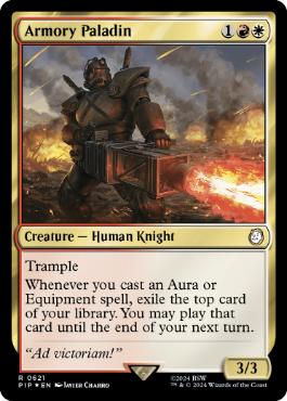 【ENG】【Foil】■サージ■《重装パラディン/Armory Paladin》[PIP]