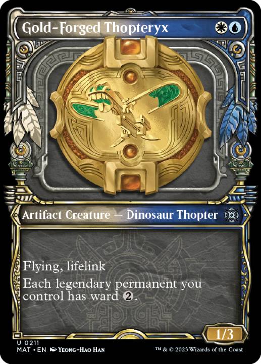 【ENG】【Foil】■ハロー■《黄金造りの飛竜機械/Gold-Forged Thopteryx》[MAT]