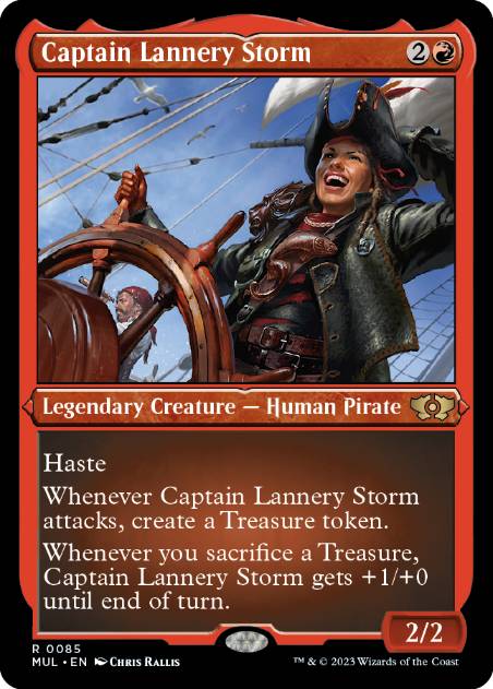 【ENG】【Foil】■エッチング■《風雲船長ラネリー/Captain Lannery Storm》[MUL]