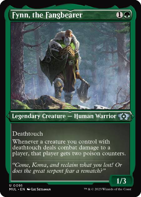 【ENG】【Foil】■エッチング■《牙持ち、フィン/Fynn, the Fangbearer》[MUL]