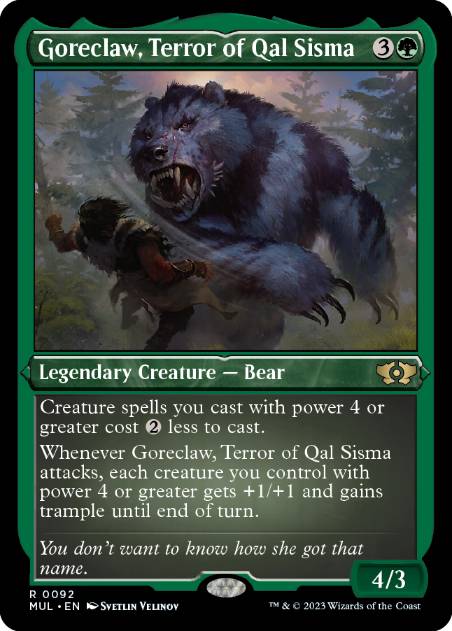 【ENG】【Foil】■エッチング■《カル・シスマの恐怖、殺し爪/Goreclaw, Terror of Qal Sisma》[MUL]