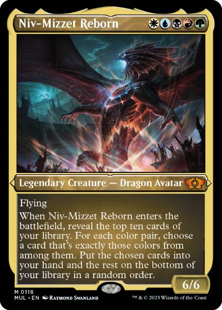 【ENG】【Foil】■エッチング■《ニヴ＝ミゼット再誕/Niv-Mizzet Reborn》[MUL]