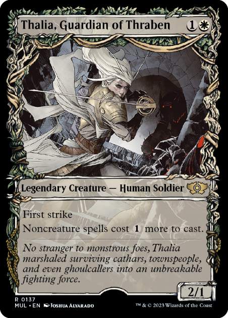 【ENG】【Foil】■ハロー■《スレイベンの守護者、サリア/Thalia, Guardian of Thraben》[MUL]
